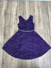 Girls Size 8 Dress By Speechless Kids Purple Sparkle Mesh Flare