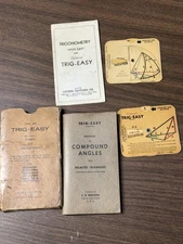 1940s TRIG-EASY TRIGONOMETRICAL MANUAL / CHARTS AND INSTRUCTIONS.