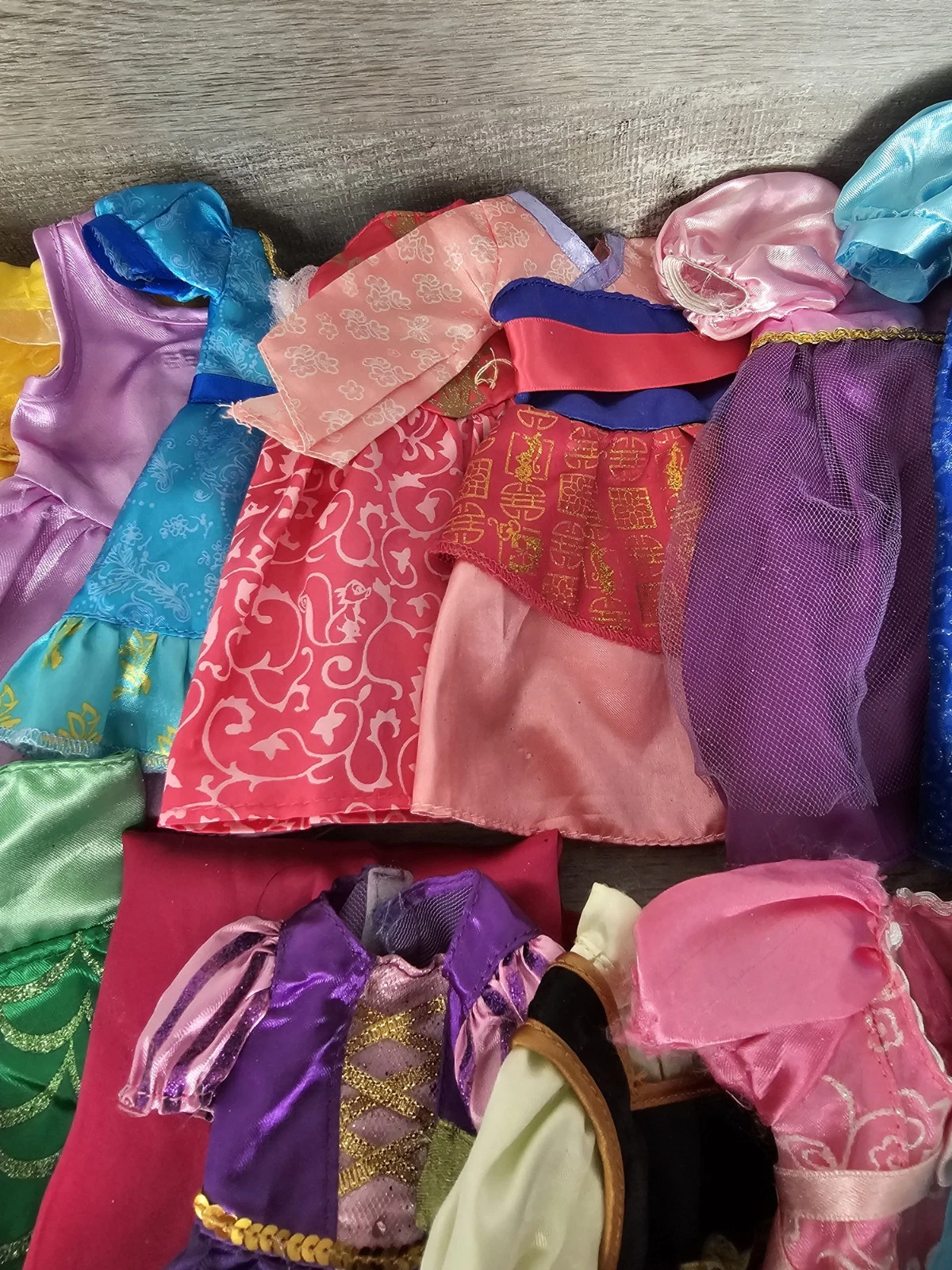  lot disney princess doll dresses gowns 