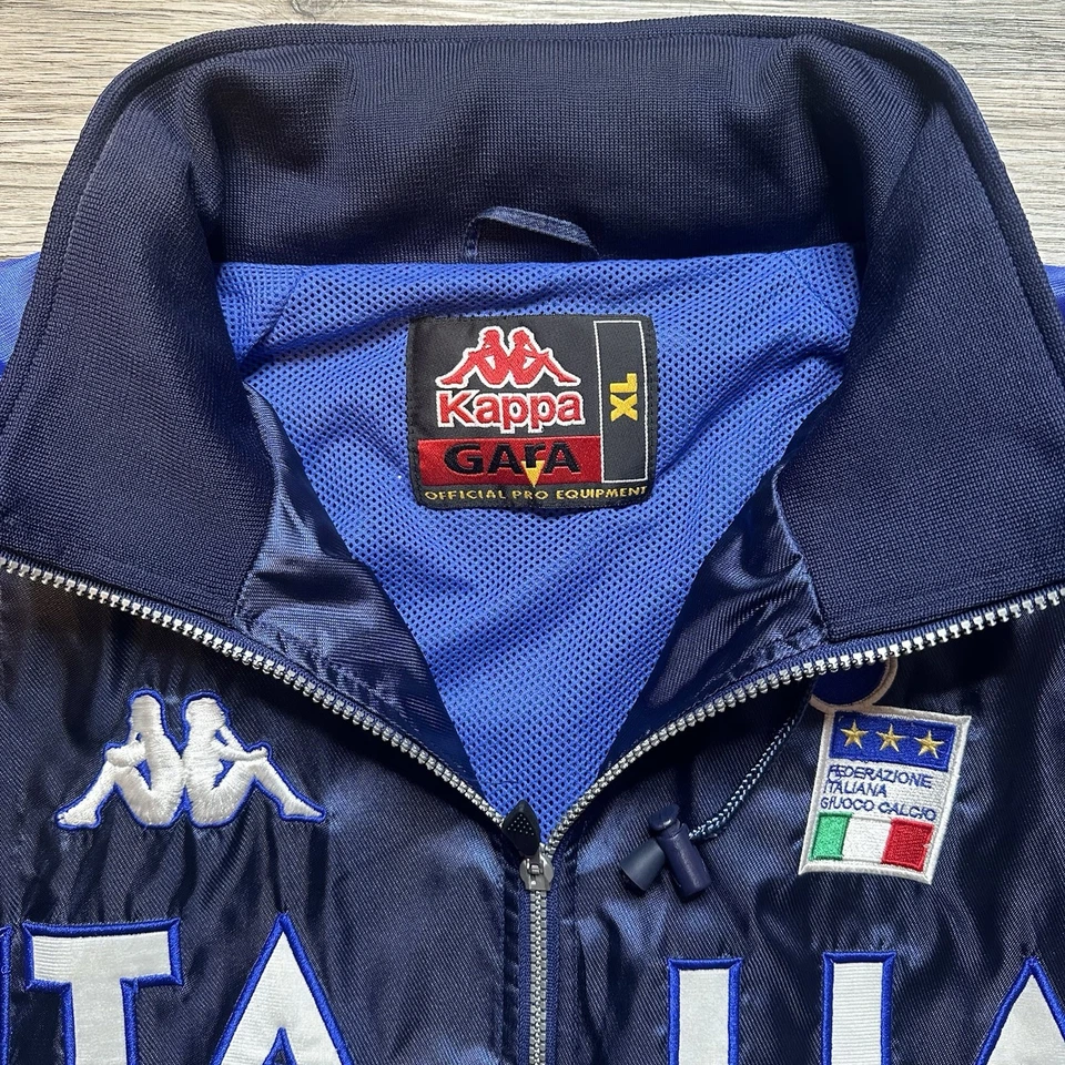 Vintage 2000 Kappa Italy Gara Jacket XL Windbreaker Italiana Giuoco Calcio  - Image 4 of 4