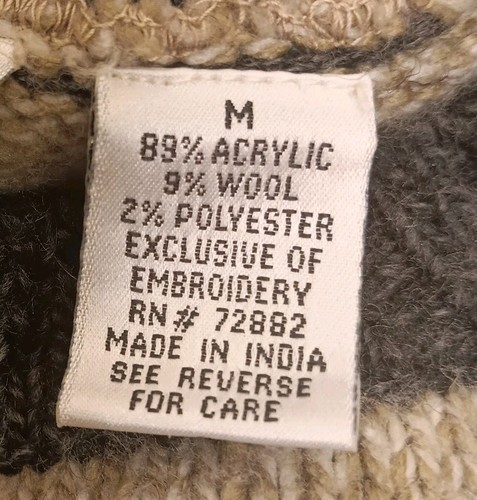 Maglione VINTAGE moda bug maglia RICAMATO FOGLIE floreali colori autunnali Y2K taglia M - Foto 8 di 9