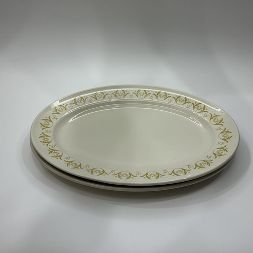 Vintage "Golden Dulcey" Oval Platters - Set Of 2 - Picture 2 of 6