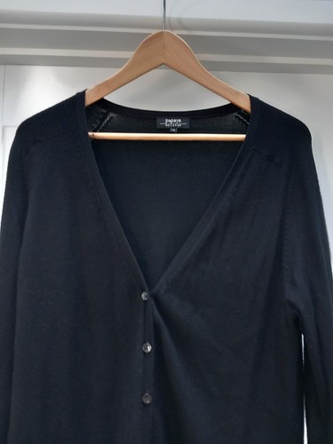 Women's Papaya Long (31") Black Cardigan. Size16. Used, Excellent Condition - Picture 3 of 6