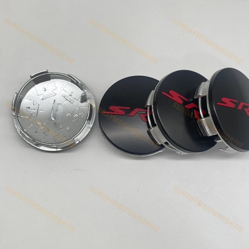 4x Black Red SRT Wheel Center Caps Fits For SRT 2015-2020 Rim Hup Center Covers Foto 4 de 4