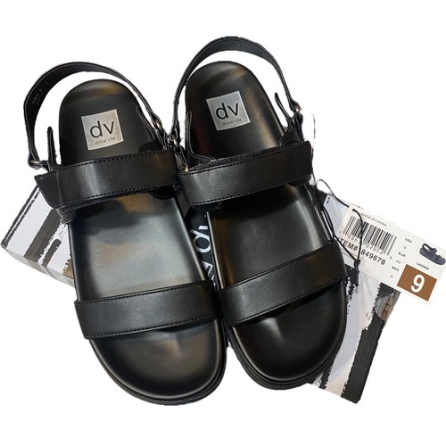 NEU Dolce Vita Argyle Damengröße 9 schwarz Fußbett Knöchelriemen Sandalen bequem - Bild 1 von 10