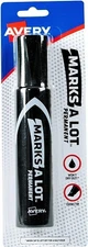 Marks A Lot(R) Jumbo Desk Style Permanent Markers Black Chisel Tip 1/PK Carded