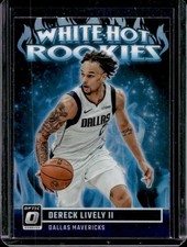 2023-24 Donruss Optic Dereck Lively II White Hot Rookies Purple RC #8 Mavericks