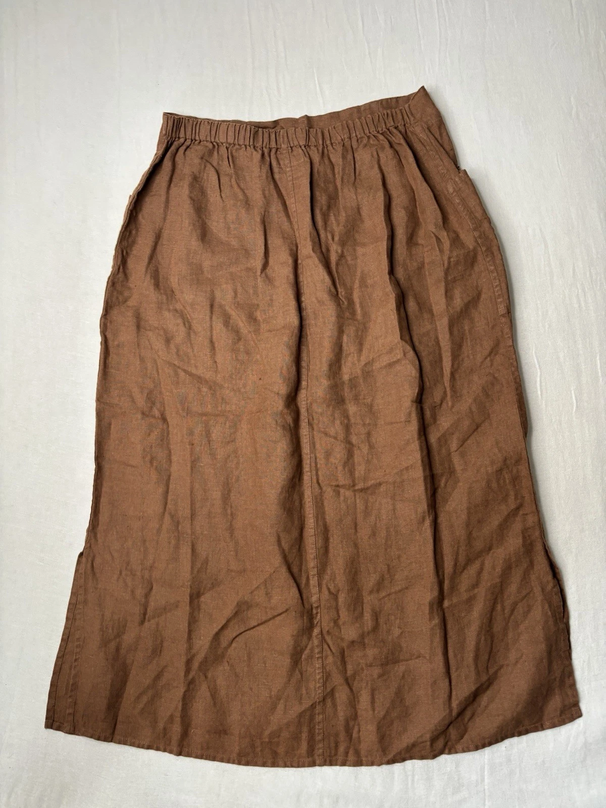 Flax Womens Brown Linen Pull On Maxi Skirt Size Large
Opens in a new window or tab