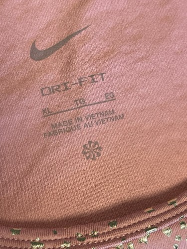 NIKE DRI FIT ONE TRAINING CROP TOPS,3 METALLIC GOLD PINK, GREEN, BLACK GIRLS XL - Picture 6 of 13