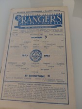 2.12.1961 RANGERS V ST.JOHNSTONE(NUMBER 299)