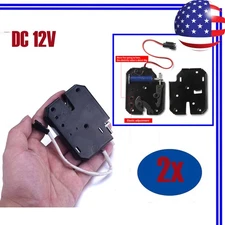2x Electric Latch Lock, Electromagnetic Electric Cabinet Drawer Lockers 12V 2A