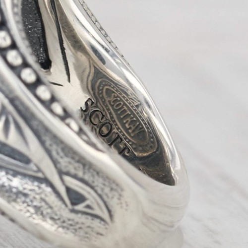 Scott Kay Ornate Cubic Zirconia Statement Ring Sterling Silver Size 5 - Picture 6 of 11