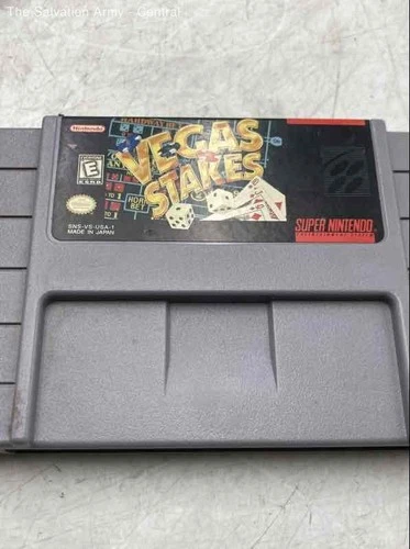 Super Nintendo Entertainment System Vegas Stakes Video Game Cartridge Lot Of 4