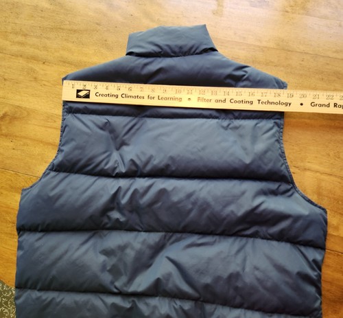 Vtg Mens Down Designs Zero-Zone Puffer Vest Blue Nylon Size XL Snaps Skiing - Picture 12 of 19