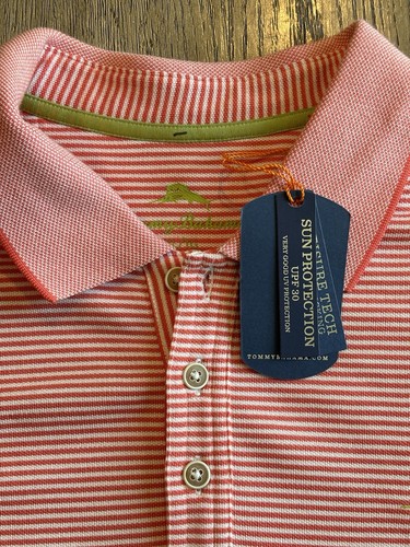 Tommy Bahama Emfielder Stripe Polo Shirt Short Sleeve Size XL New - Picture 5 of 13