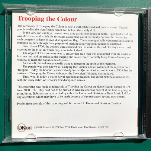 Coldstream Guards TROOPING THE COLOUR 2000 Military CD March Off Royal Salute NM - Picture 4 of 10