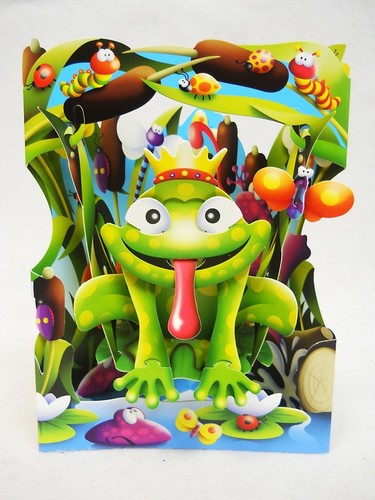 Tarjeta de felicitación interactiva 3D FROG PRINCE para cualquier ocasión de Santoro Graphics - Imagen 1 de 5