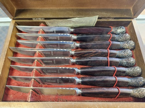 CORK & SON CUTLERY ROSEWOOD 8 PIECE STEAK KNIVES (DDP004701) - Picture 1 of 6