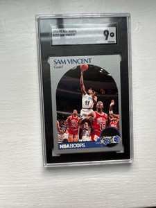 1990-91 NBA Hoops - Michael Jordan Wearing #12 Jersey Sam Vincent 223 SGC 9