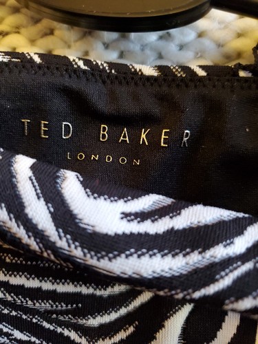 NWT TED BAKER FLOSSA ZEBRA BIKINI BOTTOM SIZE 2 (US 4-6) New - Picture 4 of 9