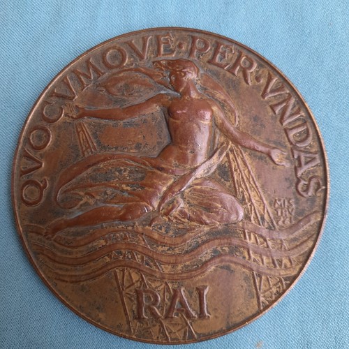 MEDAGLIA IN BRONZO DEL 25° DELLA RAI RADIO TELEVISIONE ITALIANA 1950 - 1975 - Foto 3 di 12