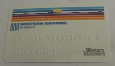 Western Savings of Arizona ATM Card - Un-Signed - Vintage Expired