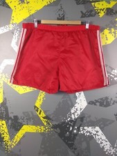 Adidas Vintage Running Football Beach Shorts 80s 90s Nylon Red Men Size L ig93