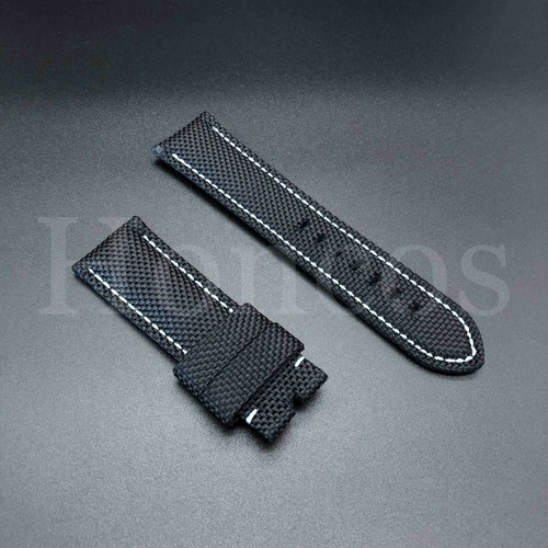 22 - 26 MM Black Leather Canvas Diver Band strap Fits for NVICTA Russian New - Picture 13 of 92