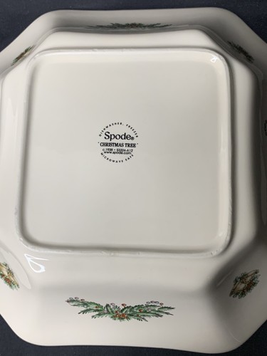 Spode Christmas Tree 9 1/2" Square Salad Serving Bowl - Picture 11 of 11