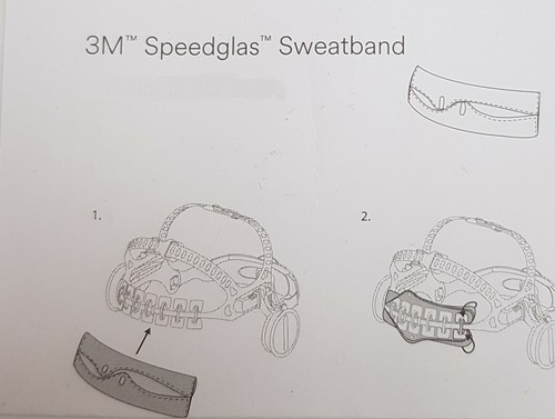 3M SPEEDGLAS 9100, 9100FX, G5-01 FLAUSCHIGE BAUMWOLL-SCHWEISSBÄNDER 198017 3ER-PACK - Bild 5 von 7