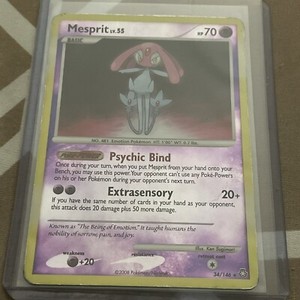 Pokemon Mesprit 34/146 Legends Awakened Reverse Holo Rare LP Minus