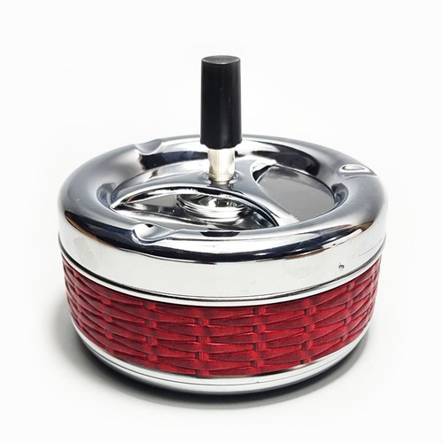 Drehbarer Aschenbecher + Deckel Metall Aschenbecher Chrom winddicht Aschenbecher - Bild 10 von 18