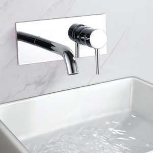 Waterfall Wall Mounted Faucet Chrome Brass Mixer Basin Bath Tub