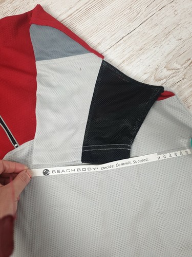 Camiseta deportiva de manga corta Feroti, talla XL para hombre roja gris negra - Imagen 12 de 13