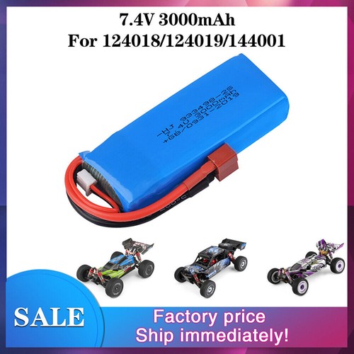 Wltoy RC 7.4V 3000mAh Lipo Battery 2S fr Wltoys 144001 124018 124019 Car Truck - Picture 10 of 10