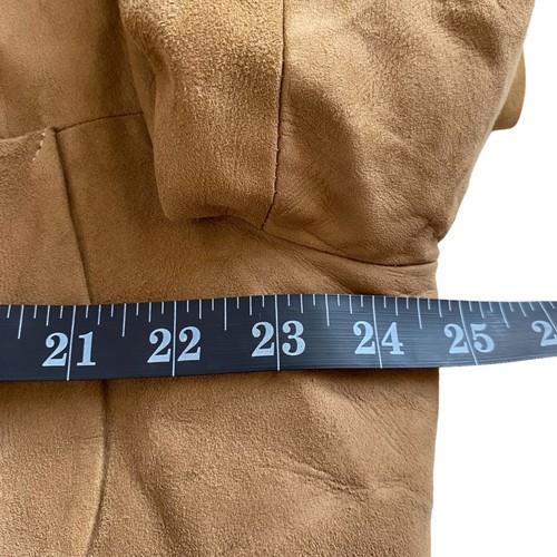 Giacca cappotto sportivo pelle Abercrombie & Fitch anni 60 uomo 48L marrone etichetta Union - Foto 13 di 13