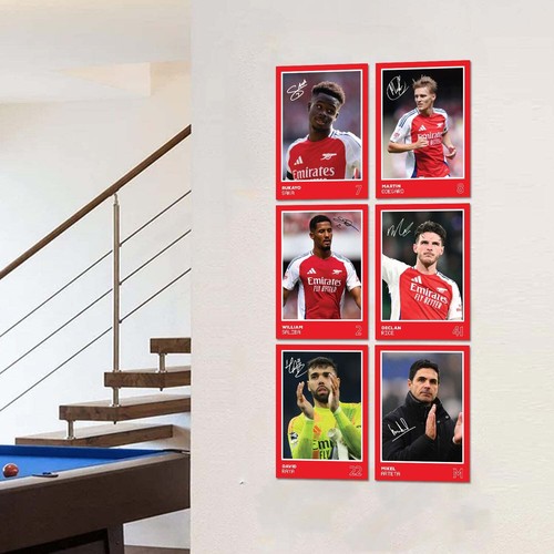 Arsenal Players SIGNED A6 Poster Pack 2 - 6 Autographed Poster Print Cards - Picture 2 of 5