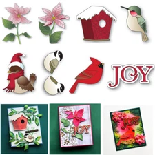 Layered Flowers Birds Metal Cutting Dies Cut Stencils Scrapbooking Card Crafts