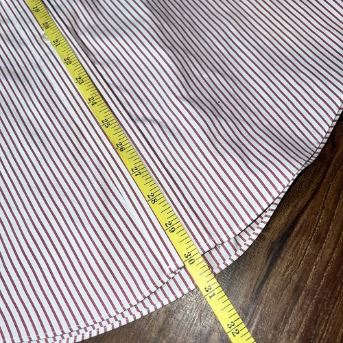 Brooks Brothers 16.5 4/5 Red White Classic Button Up Dress Striped Shirt - Picture 10 of 19