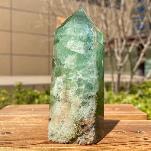 348G Natural Fluorite Crystal Tower Point - Healing Stone Column - 第 21/22 張圖片