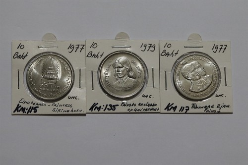 🇹🇭 THAILAND 10 BAHT - 3 GEDENKMÜNZEN B49 #1958 - Bild 1 von 3