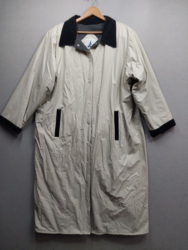 Vintage Misty Harbor Tan Rain Coat Jacket Fleece Lined Womens 2X Snap Front - Picture 1 of 7