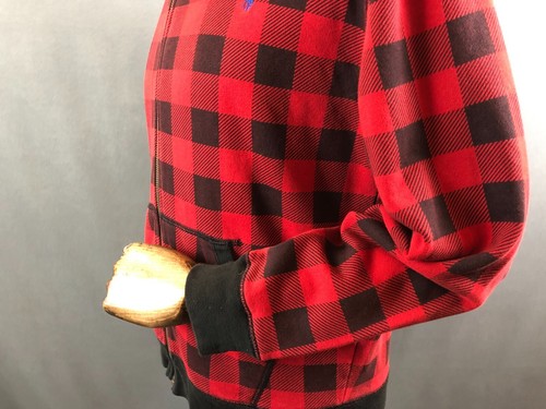 Ralph Lauren Full Zip Hoodie Boys Cotton Size XL Red Check - Picture 7 of 13