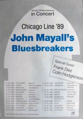 JOHN MAYALL - 1989 - Plakat - In Concert - Chicago Line Tour - Poster