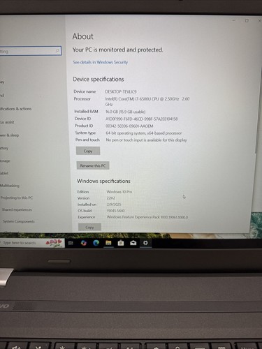 Lenovo ThinkPad E560 Intel Core i7-6500u | 16GB RAM | 250 SSD | 15.6" WIN 10 - Picture 6 of 12