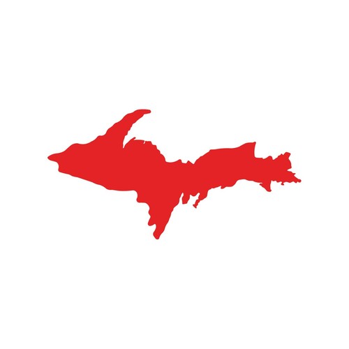 Upper Peninsula Michigan Outline Vinyl Decal Car Window Laptop Sticker - Picture 7 of 12