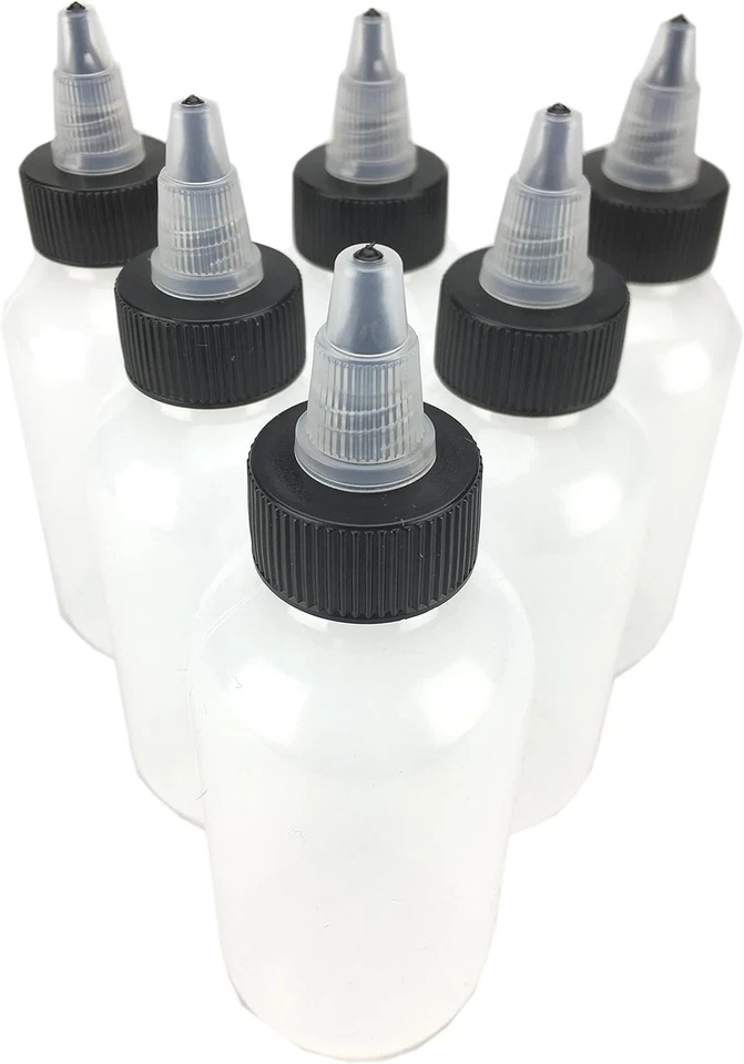 Botellas exprimidoras de LDPE ecológicas de 4 oz - perfectas para manualidades y salsas (paquete de 6) Foto 4 de 4