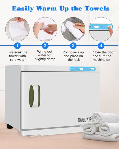 23L Towel Warmer Hot Cabinet UV Sterilizer Beauty Facial Home Health Care US - Picture 3 of 12