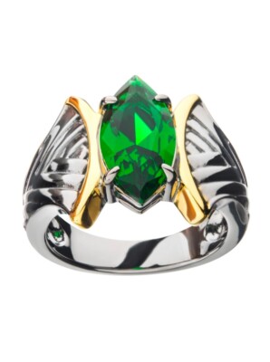 RockLove Loki Chevron Ring Size 7 Marvel Studios 18k Gold Accented Disney New