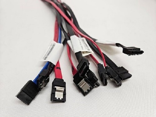 ***GREAT*** MIXED LOT 10 SATA CABLES 17"-20" RIGHT ANGLE SERIAL LOCKING TABS!!! - Picture 2 of 3